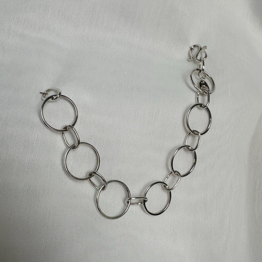 Sterling Silver Round Open Bracelet
