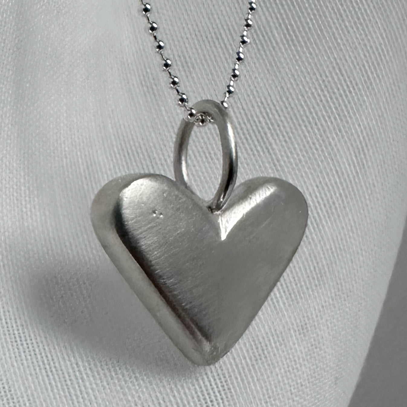 RUSTIC Heart Sterling Silver Pendant